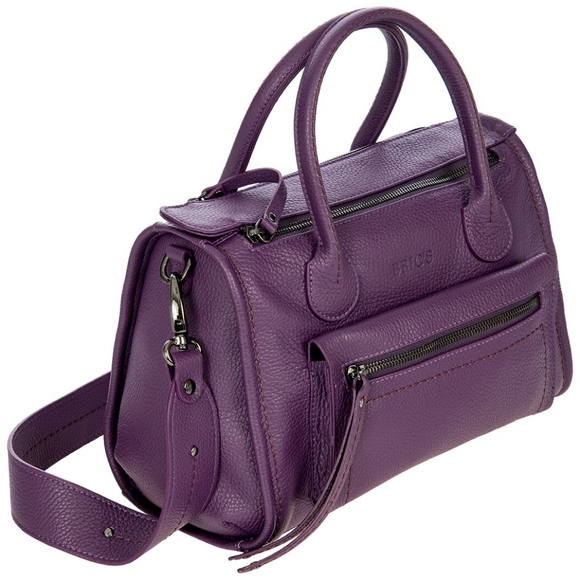 Anthropologie Handbags - NWT Anthropologie Brics Medium Purple Leather Satchel